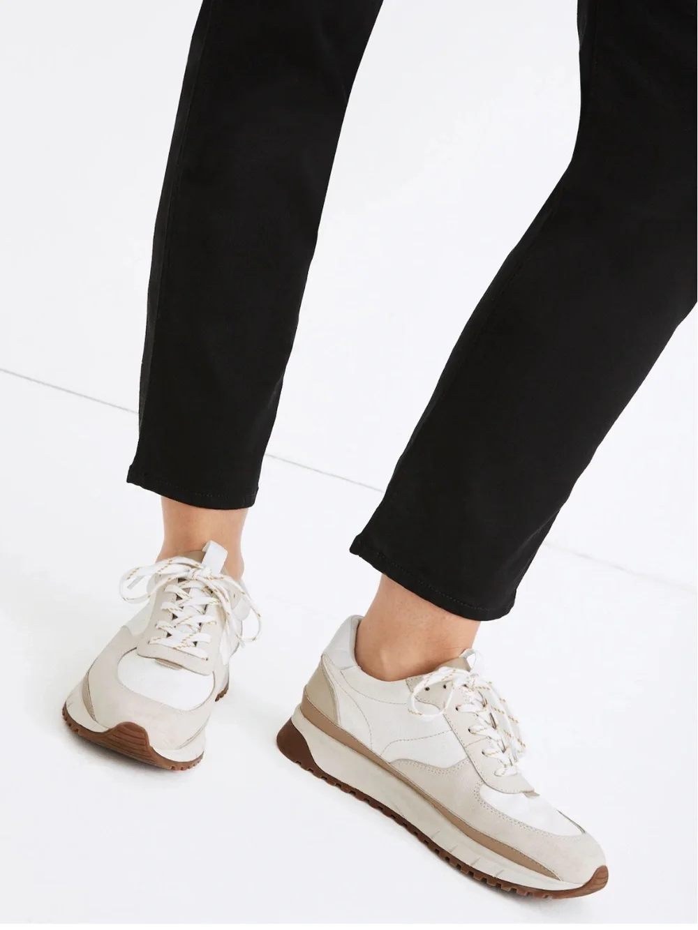 Madewell Kickoff Trainer Sneakers in Cream Multi Womens Shoe Size 8M Men’s 6.5M